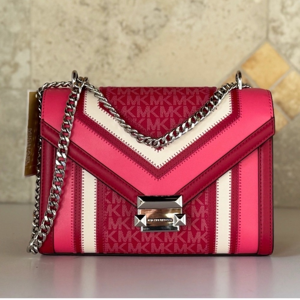 Michael Kors Red and Pink Crossbody Bag